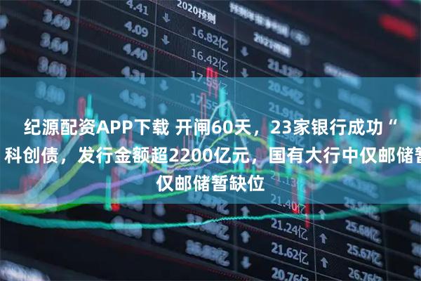 纪源配资APP下载 开闸60天，23家银行成功“抢滩”科创债，发行金额超2200亿元，国有大行中仅邮储暂缺位